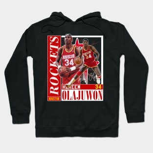 Hakeem Olajuwon The Dream Basketball Legend Signature Vintage Retro 80s 90s Bootleg Rap Style Hoodie